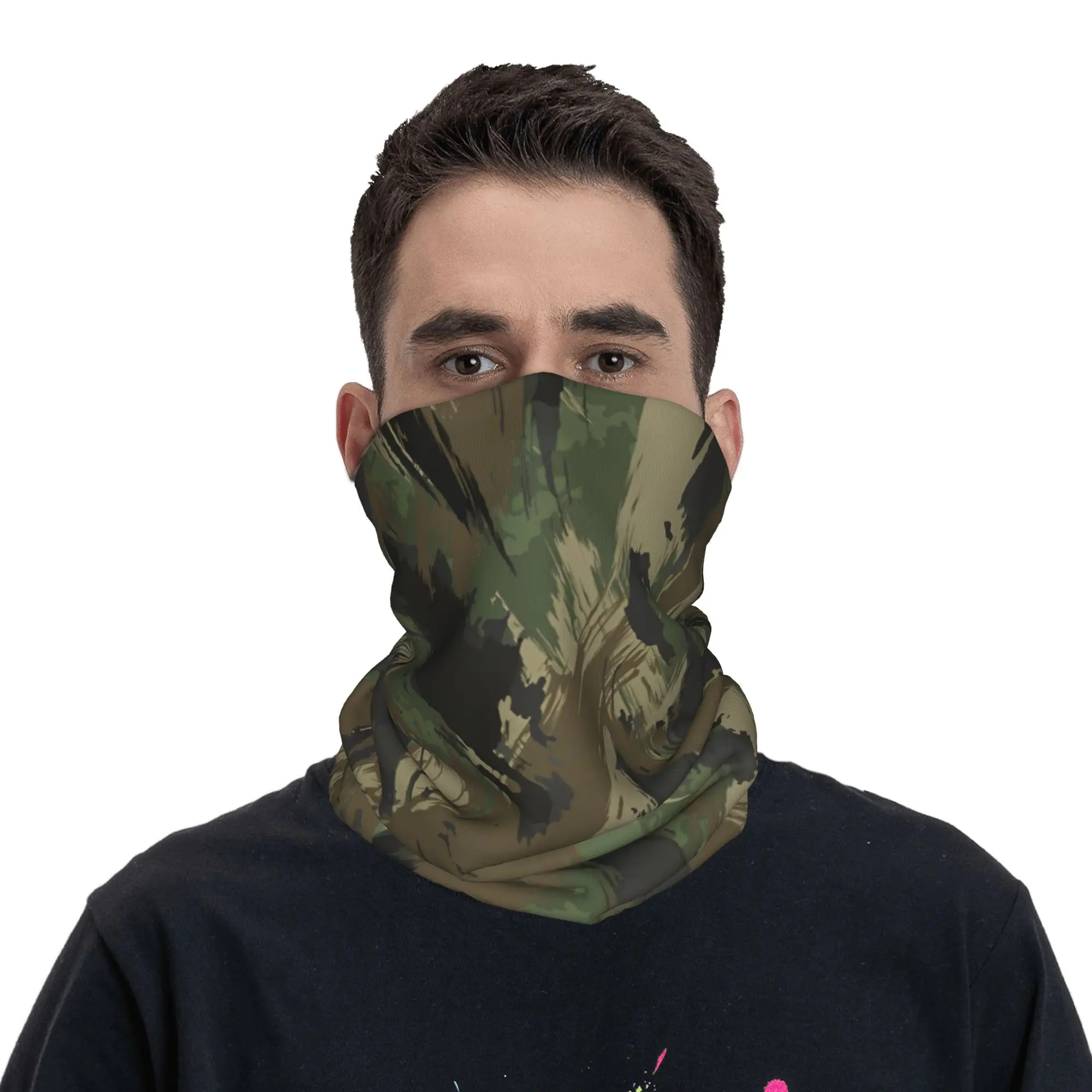 

Камуфляж в тигровую полоску (7) бандана, модная Балаклава, осенняя спортивная защита от солнца на открытом воздухе, велосипедная маска, чехол на шею, тактическая маска