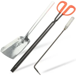 1 Set of Fireplace Tools Fireplace Shovel Fire-poker and Fire Hook Fireplace Supplies Charcoal Set Household Cleaning Supplies