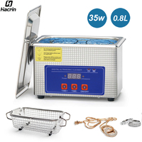 Ultrasonic Cleaner 35W Ultrasound Glasses Cleaner 800ML Ultrasonic Cleaning Machine Ultrasound Washing Bath for Glasses Jewelry