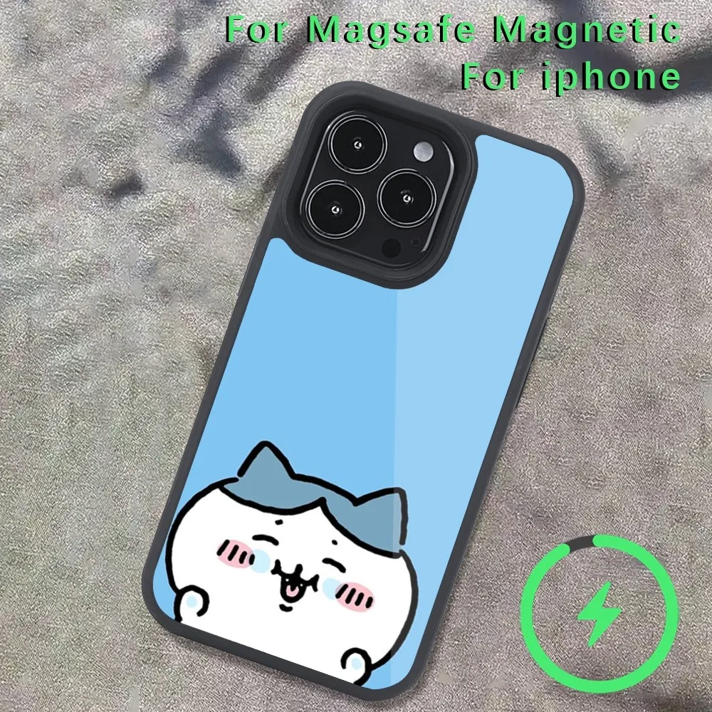 C-Chiikawa Phone Case  For iPhone 14 13 12 11 15 Pro Max Magsafe Wireless Charge Plus Mini Cover