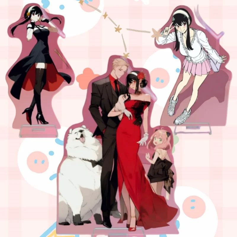 15Cm Acrylic Standing Plates for Spy Family Loid Forger Yor Anya Double-Sided Printed Desk Decoration Collectible Ornament Gift