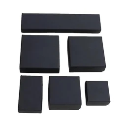 Multisize Square Rectangle Jewelry Organizer Box Engagement Ring for Earring Necklace Bracelet Display Gift Box Black Paper Box