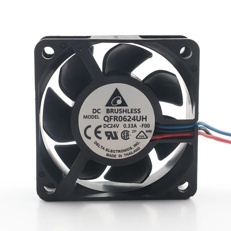 Delta 12V 48V DC 24V 0.33A AC EC 6025 60X60X25MM 6CM Dual Ball High air Volume Inverter Control Cabinet QFR0624U-F00 Cooling Fan