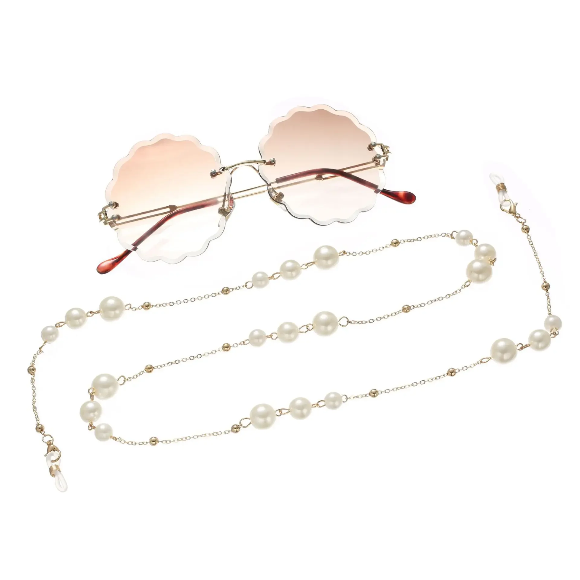 

Pearl Glasses Chain Necklace, Adjustable Anti-Lost Eyewear Rope & Minimalist Unisex Accessory for Daily Reading Fashion