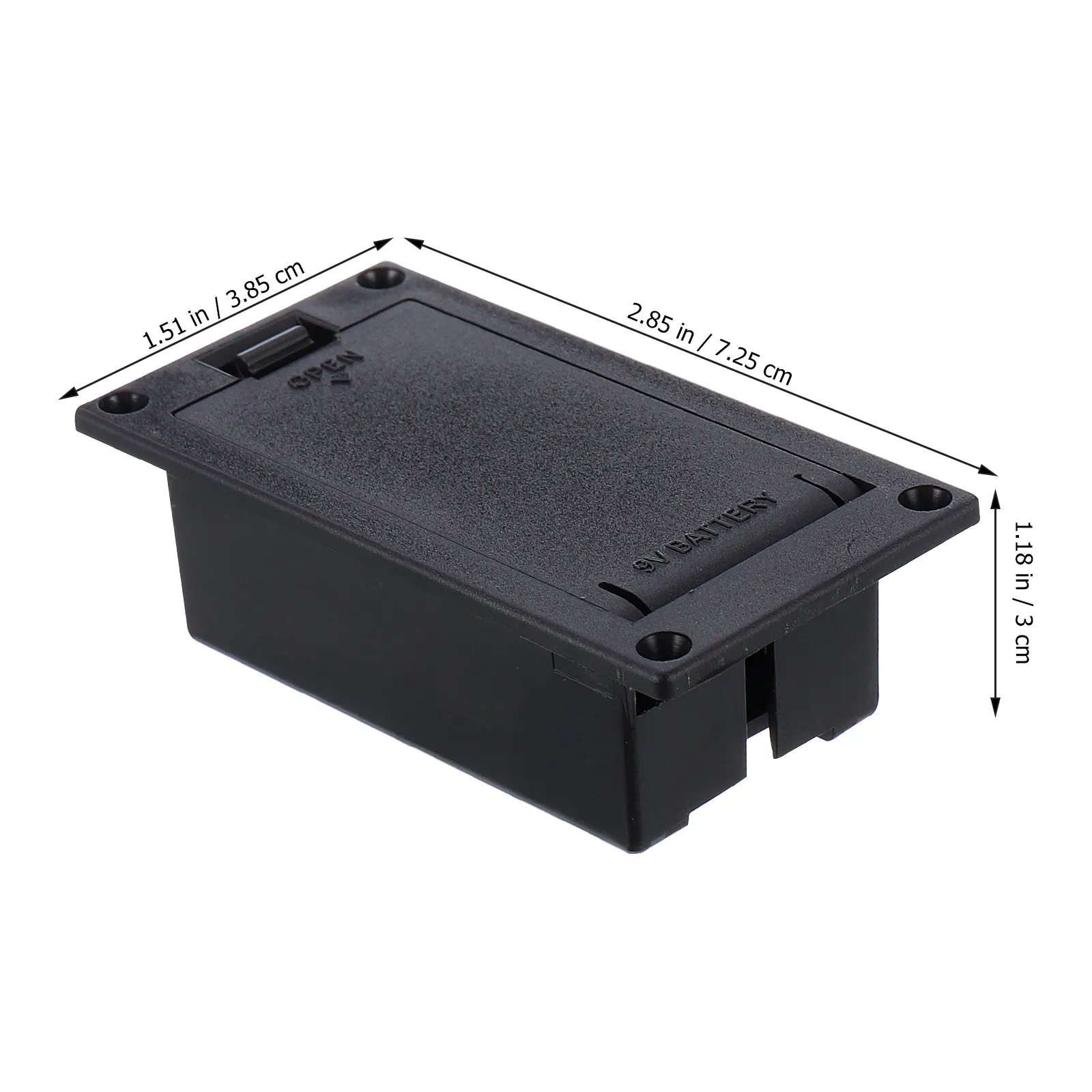 9V Battery Box 2 Pack for Active Guitar Bass Pickup Sturdy Compact Holder Easy Install Replacement