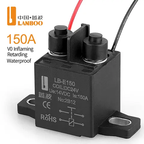 LANBOO 150A High Current Relay for Motorcycle Modified Car Type 12V 24VDC GM Steamship Compatible