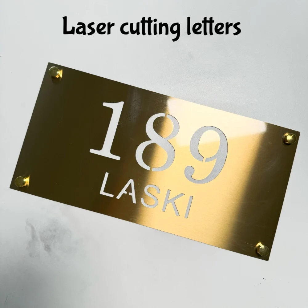 Modern Stainless Steel Door Plate Customize Number Letters Waterproof Outdoor Sign For Hotel Apartment Bar Cafe Store Shop Villa