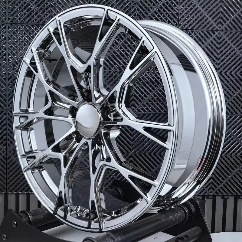 Custom Monoblock Alloy Triple Chrome Forged Wheels Rims 18-24 Inch 5x114.3/112/130/120 6x139.7 for Tesla Audi Benz BMW