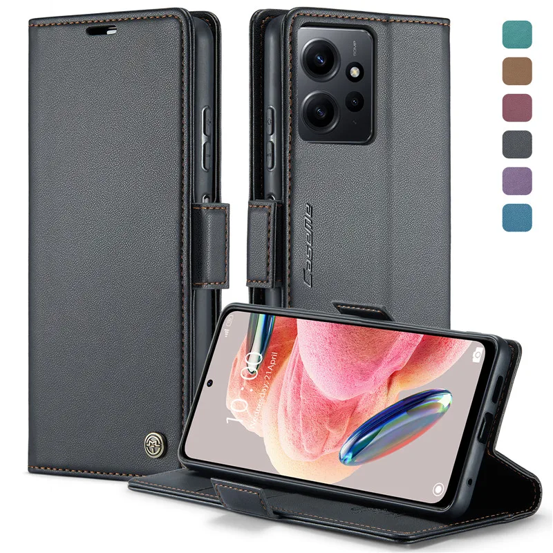 

CaseMe New Flip Leather Phone Case For XiaoMi RedMi Note 11S 13 12C Pro K50 Ultra K70E Wallet Card Slot Protection Shell Cover