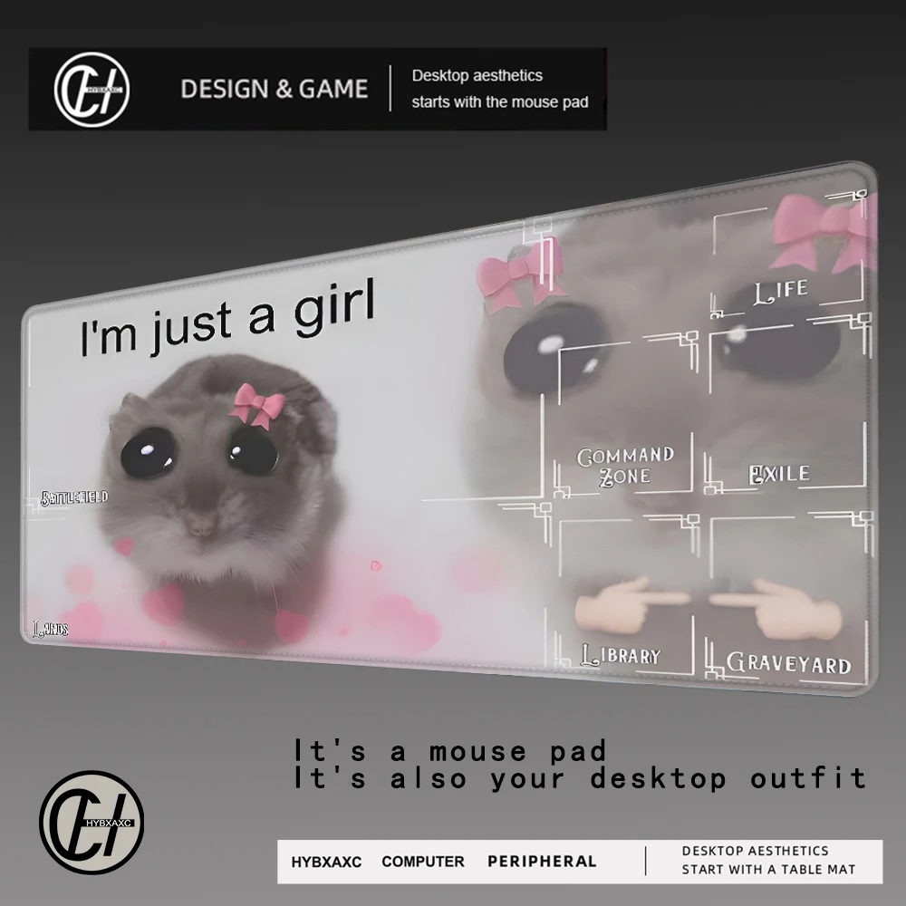 

Playmat for MTG Fans I'm Just a Girl Anime Desk Mat Magic Card Games Custom Playmat Mousepad, mtg Accessories Playmats