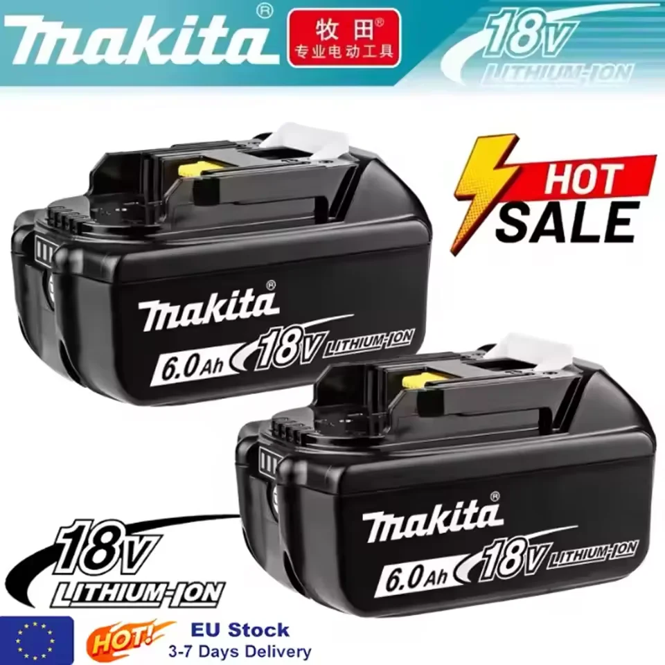 

Original Makita 18V Rechargeable Battery 18V 6Ah Lithium Ion Cell With Battery indicator For Makita Power Tools Battery