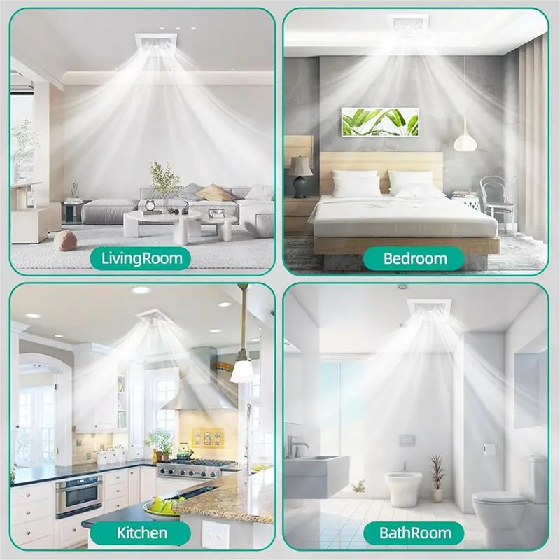 AT19-6X Bathroom Exhaust Fan Cover With Springs Replacement Parts For Square Ceiling Or Wall-Mount Exhaust Fan, Bathroom