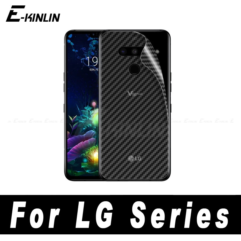 5pcs Carbon Fiber Back Cover Protective Film For LG G8X ThinQ Plus V50S V50 5G V30 V30S Plus Rear Screen Protector Not Glass