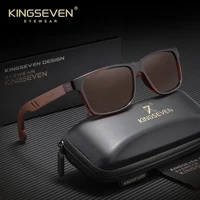 KINGSEVEN gafas de sol clásicas Vintage de madera para hombre, gafas protectoras Retro polarizadas UV400, gafas para exteriores para hombre y mujer