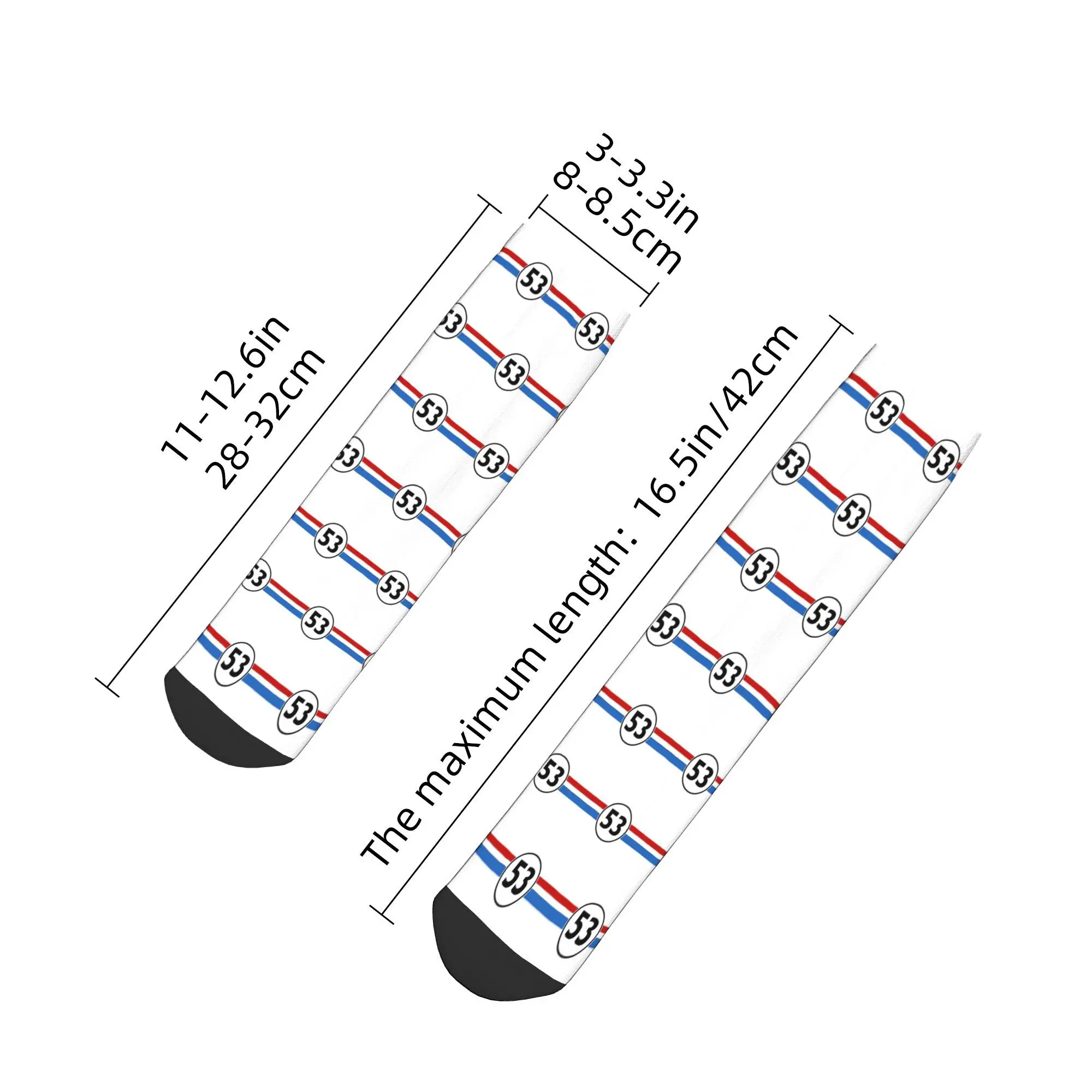 Calzini Herbie numero 53 per tutte le stagioni Calzini Harajuku di alta qualità Calze alla moda per uomo Donna Regali di Natale