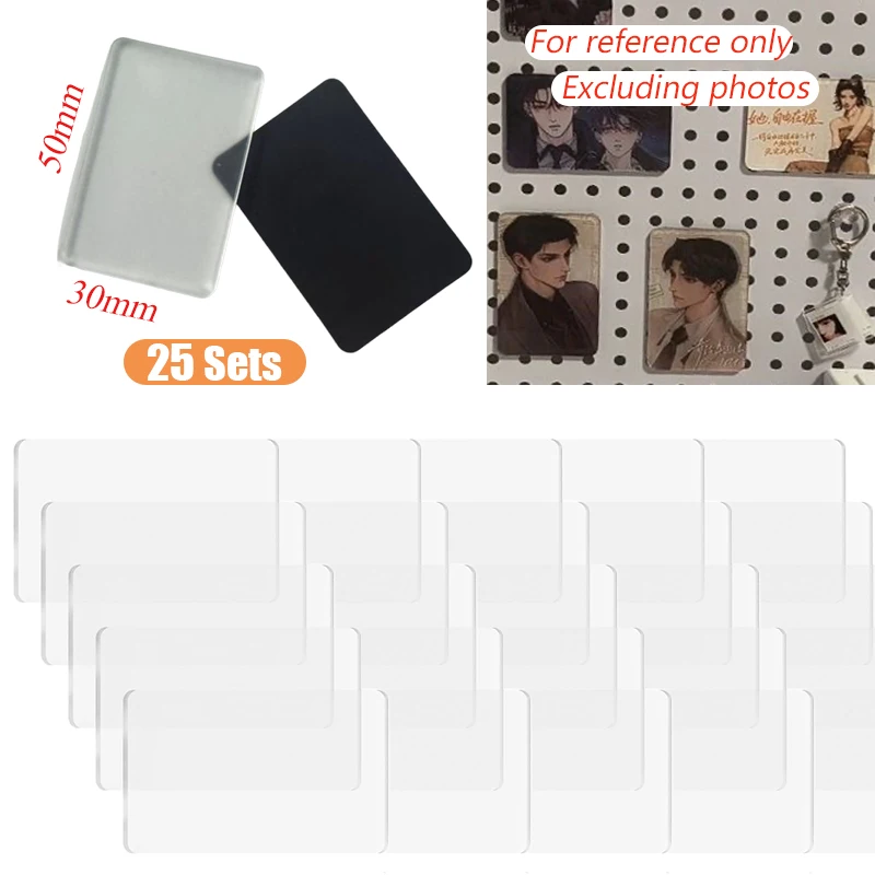 9~50er-Set 5×3cm DIY Acryl-Magnet-Kit Kühlschrankmagnet Rechteckig Heimdekoration Benutzerdefinierte Fotos Postkarte Handgemachtes Kunsthandwerk