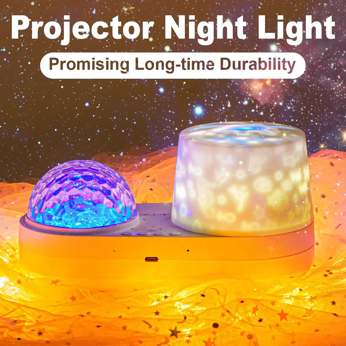 USB Ocean Wave Jellyfish Light Projector Galaxy Night Kids หมุน 360 องศาพร้อมตัวเวลา Starry Projection สำหรับห้องนอนห้องนอน