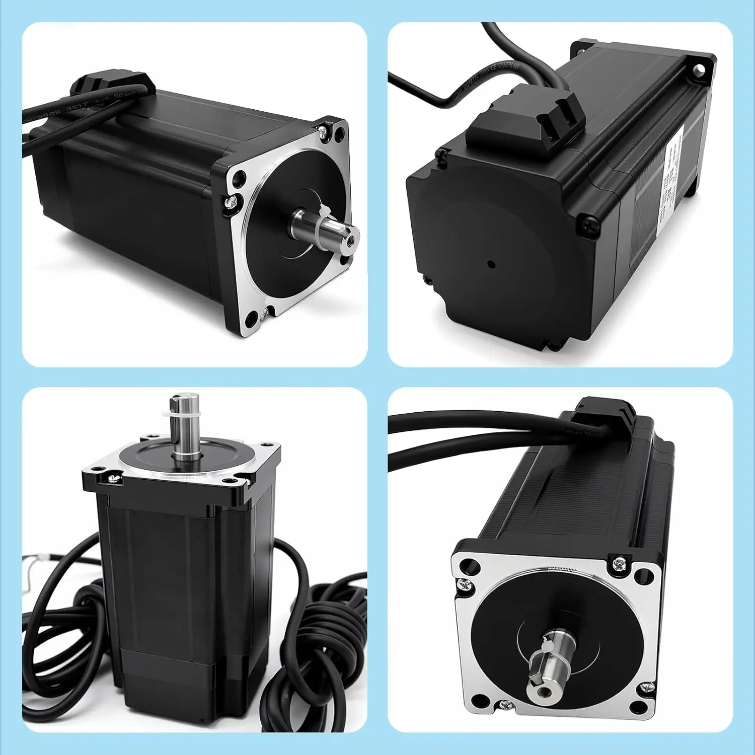Stepper Motor 3-Axis Nema 34 Closed Loop Stepper Motor Kit with 12Nm/1700oz.in 1000 Wire Encoder, Simple Servo 0-8.0 A Driver 40