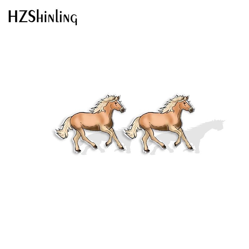 2022 New Western Horse Stud Earring Animal Acrylic Resin Earrings Epoxy Handmade Jewelry Gifts Friends