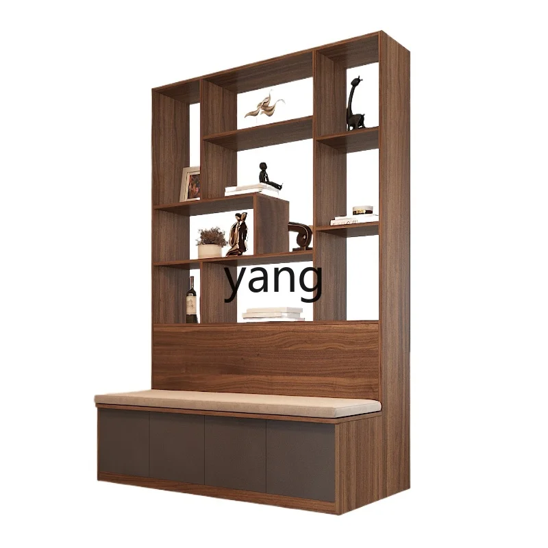 lmm simple modern entrance entrance double-sided screen partition living room shoe cabinet card seat integrated shelf