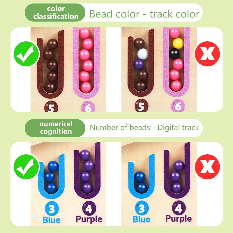 Wooden Panda Magnetic Bead Maze - Multifunctional Logic Puzzle Toy Children's Color Sorting And Fine Motor Skill Development