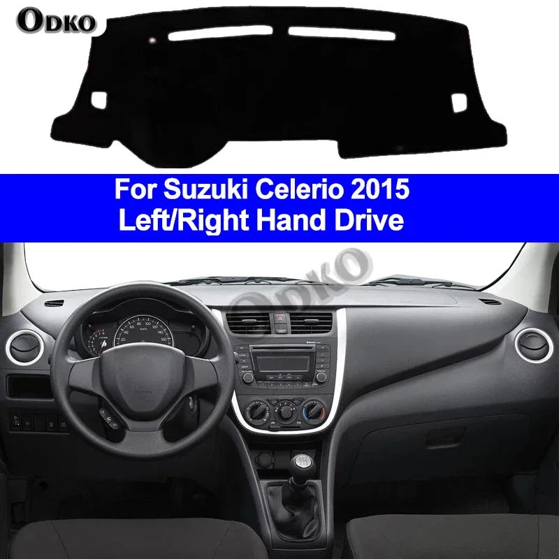 Car Inner Auto Dashboard Cover Dashmat Pad Carpet Dash Mat Cushion 2 Layers For Suzuki Celerio 2015 LHD RHD Car Styling