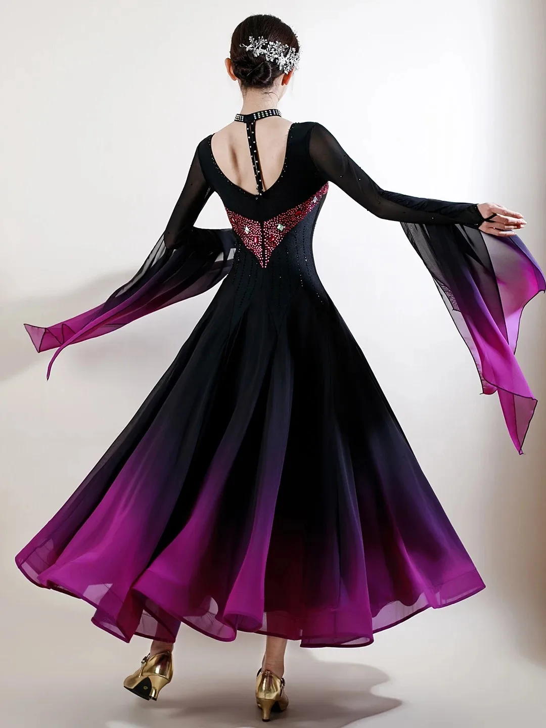 Vestidos de baile de salón para mujer, vestidos de vals, fox trot, quickstep, ropa de competición para niñas, ropa para actuaciones en salas de baile
