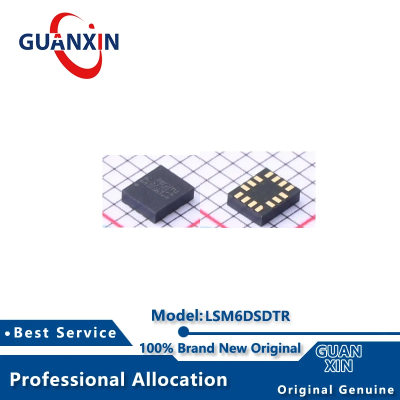 100% Baru LSM6DSDTR Menandai SF LGA-14 LSM6DSD