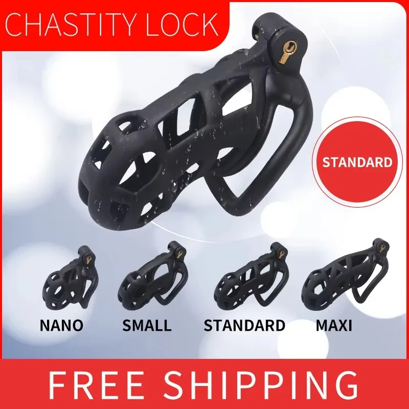 Male Restraint Chastity Devicepenis Cage With 4penis Ringsrestraint Lockadult Sex Toyschastity Cageabstinence Prevents Erections