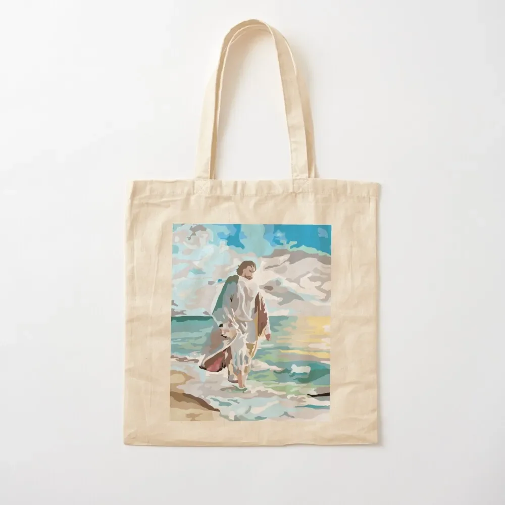 

Jesus on Water Tote Bag Women's shopping bag Shopper handbag shopper bag women canvas Canvas for women