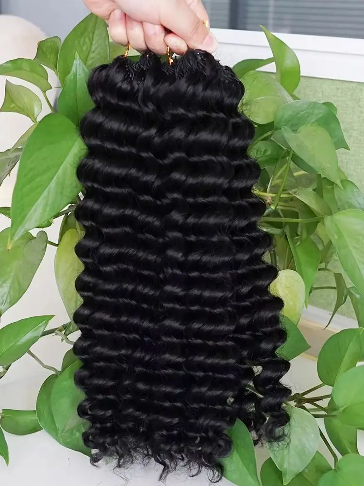 60g Crochet String Feathered Human Hair Braiding