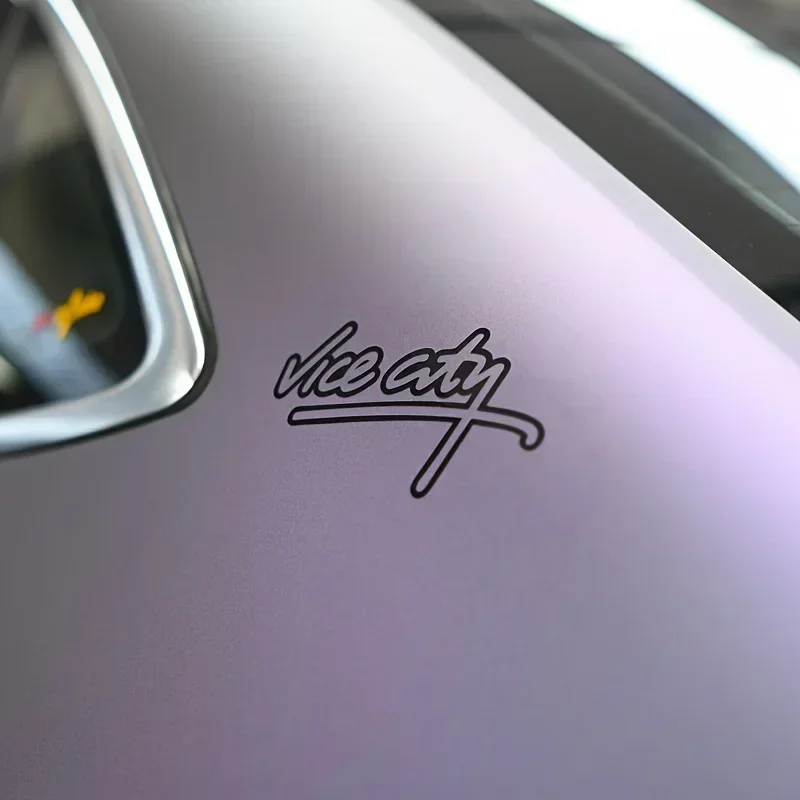 1 peça adesivos de carro "Vice City", decalques de design de logotipo de várias cores, acessórios exclusivos e elegantes para automóveis