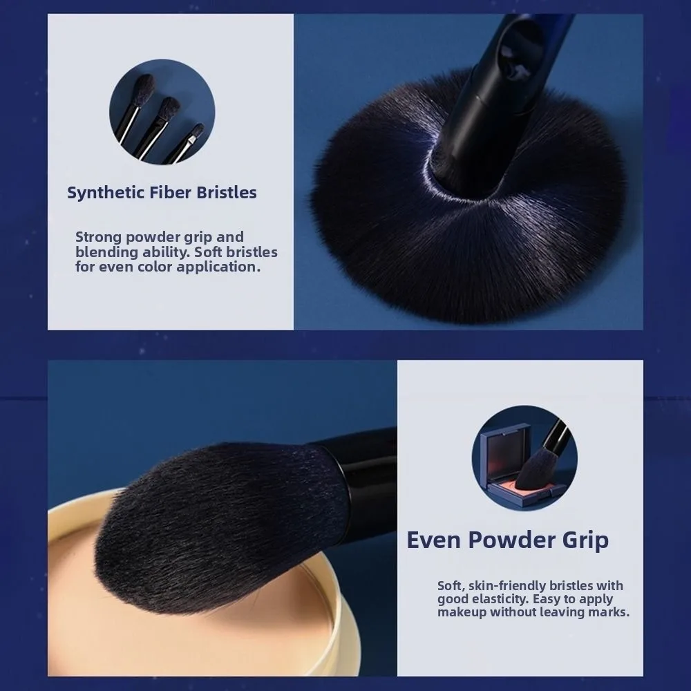 

13pcs Soft Bristle Make Up Brushes Synthetic Blue Witch Makeup Brush Set Eye Facial Beauty Makeup Tools for Makeup Beginners