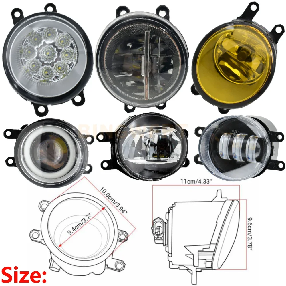 Car Driving LED FogLights Fog Lamps for Corolla Axio Fielder 2007 Angel Eye Fog Light Fog Lamp Car Fog Light Replacement