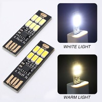 2Pcs Portable USB Night Light LED Highlight Touch Dimming Lamp for Power Bank Laptop PC Lights Car Interior Reading Table Lamp