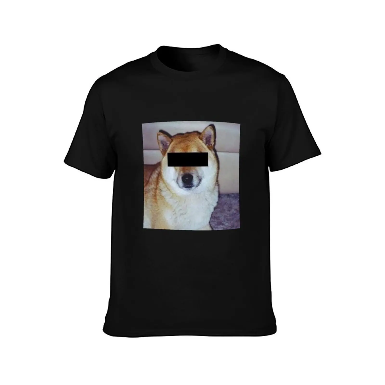 Unknown Anonymous Shiba Inu Doge Dog T-Shirt Summer Casual Cotton Tee Oversized Streetwear Tops Vintage Graphic Print