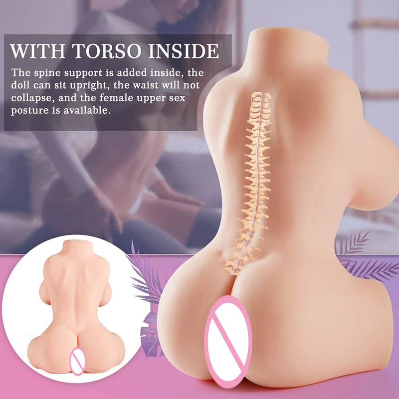 HESEKS 1.82kg Realistic Busty Half Body Super Soft Real Doll Love Doll For man Vagina Pussy Masturbators For Man