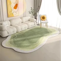 Ins-Tapis de forme irrégulière pour salon, tapis dégradés pour chambre à coucher, grande surface, moelleux, doux, polymères de sol, décoration de la maison, lavable