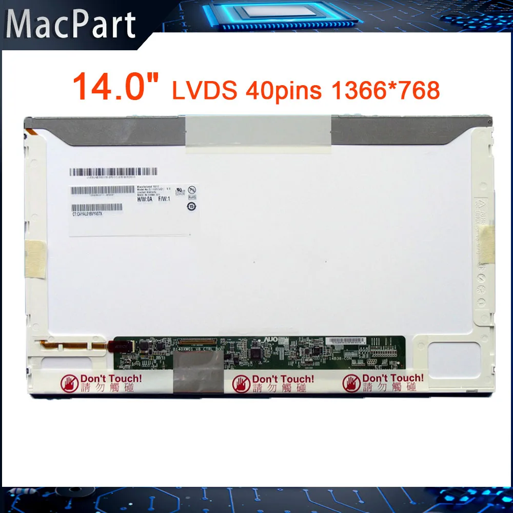 

14'' Laptop LCD Screen For Samsung R463 R467 R439 R429 R478 P428 R439L RV415 RV411 RV418 R470 R463 RV408 RC420 1366*768 40 pins