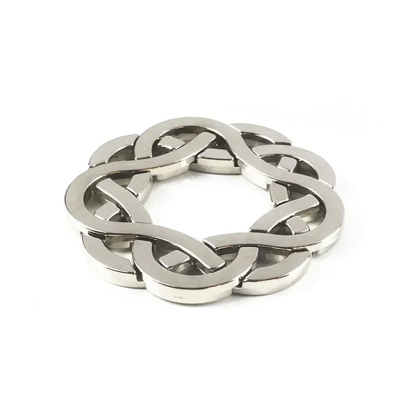 لغز فتح الفضة عقدة الصينية ، دعامات الدماغ المعدنية ، ألعاب الذكاء للأطفال والكبار