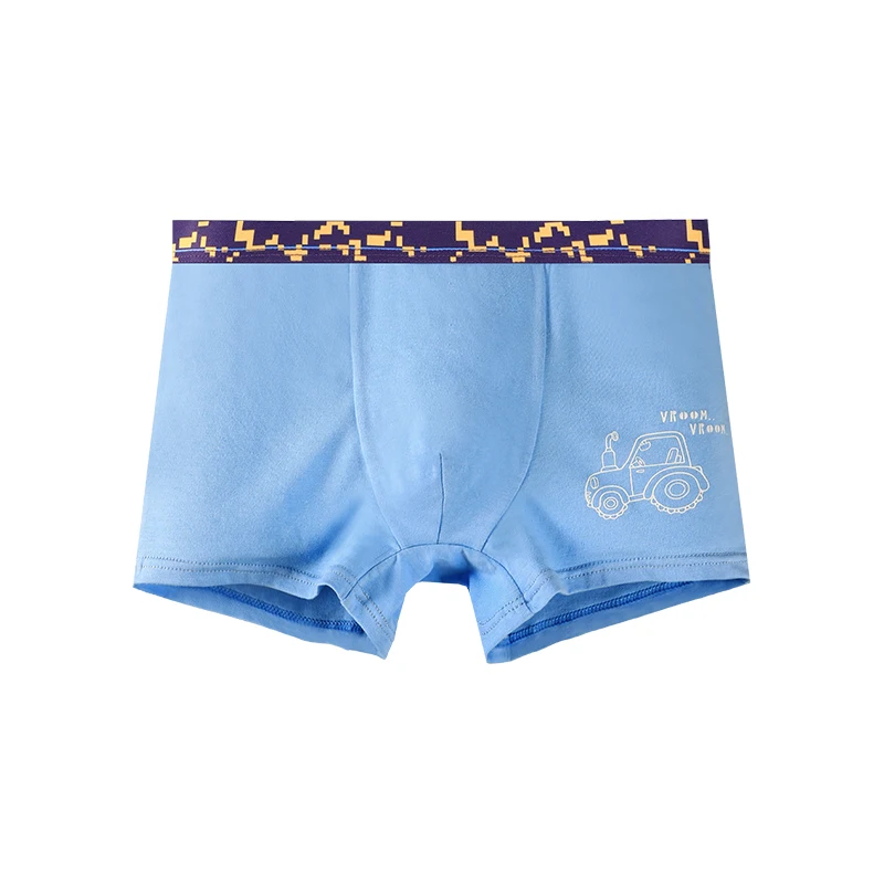 Children's Underwear, Boys' Comfortable and Breathable Boxer Briefs, Medium and Large Children's Cotton Pure Cotton Antibacterial Underwear, Boxer Briefs
