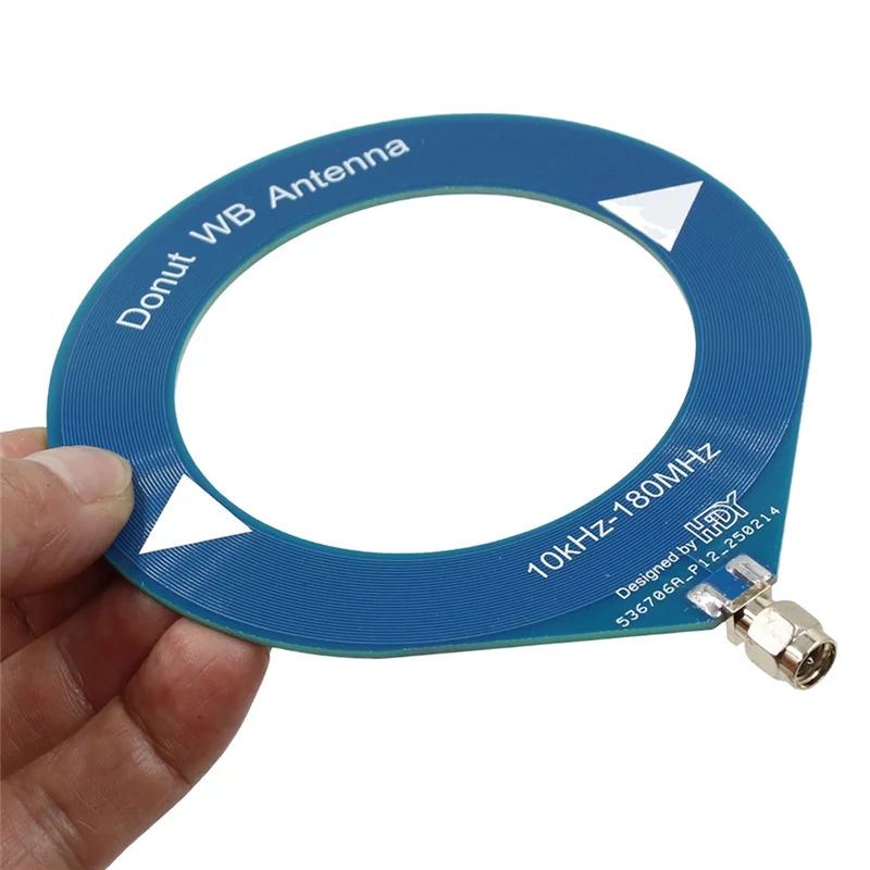 ABKQ-10 кГц-180 МГц мини-круглая антенна, вседиапазонное покрытие, кольцевая антенна-пончик, поддержка коротковолновой/средней волны SDR для радио, синяя