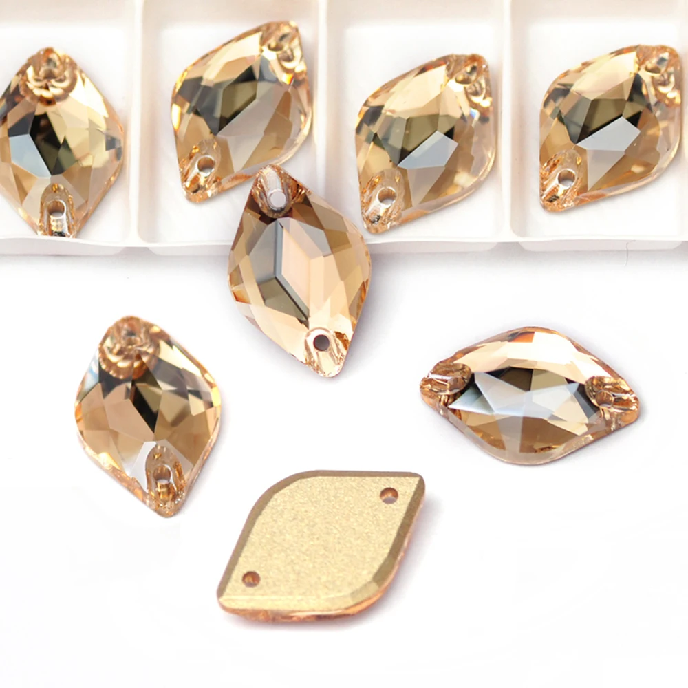 Pubrilex Zitronenförmige Aufnähsteine Flache Kristall-Strasssteine Näh-Diamant-Applikation für Kleidung, Schmuck und Accessoires – Detail 6