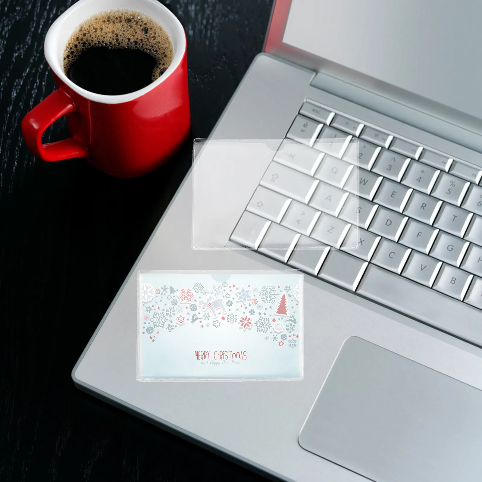 30Pcs Premium Adhesive Card Pockets Transparent Label Bags for Cards Index Cards Whiteboards Monitors Desks Walls Material Card