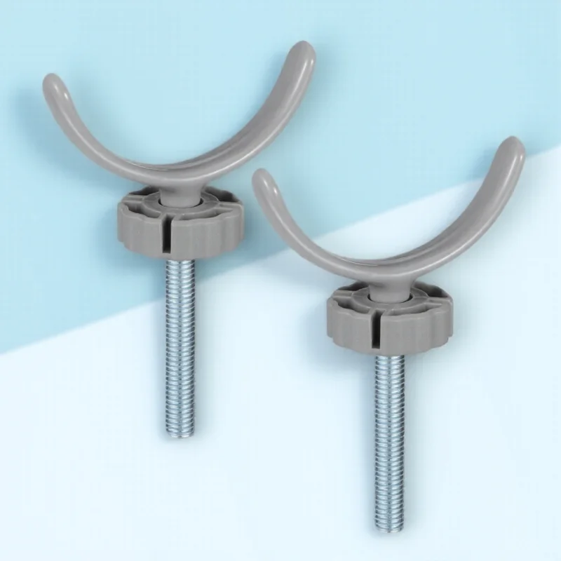 U-Shaped Alloy Guardrail Holder for Security Door – Adjustable Tightness, Baby & Pet Safety Fixing