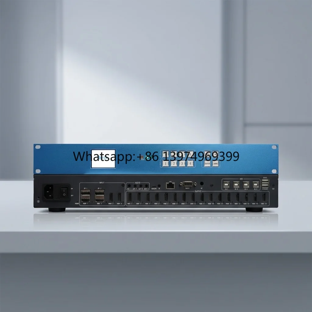 4K Ultra HD 60Hz Multi-Monitor Management System 4 in 16 Out Video Wall Matrix Controller 3X5 4X4 4-View Multi-Display