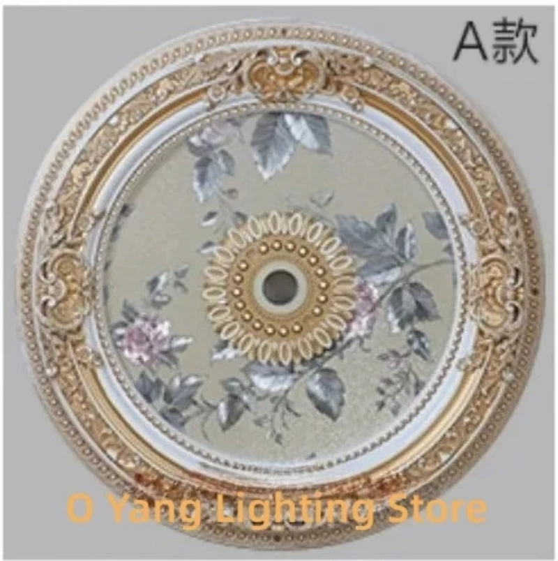 Decoration  Panel Lamp Pool Decoration Guest Dining Room Round Ceiling Molding Decoration Non-plaster  Just Lamp Panel view 3