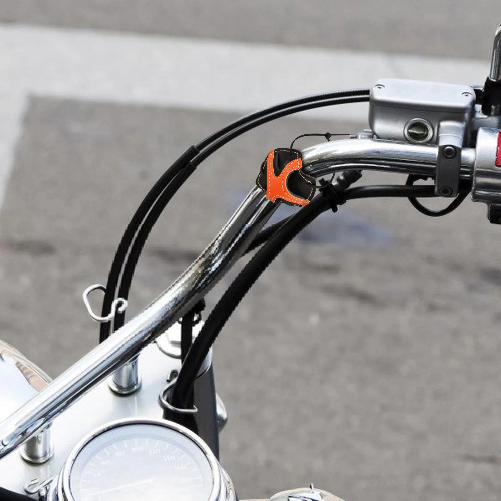 

Handlebar Hanging Bag Orange Vintage Motorcycle Sunglasses Holder Eyeglass Organizer Portable Storage for Bike Scooter