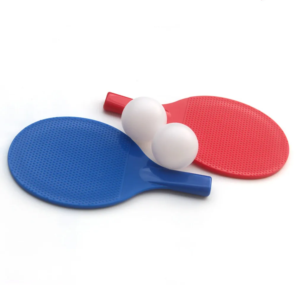 

2Sets Children Table Tennis Rackets Set Plastic Smooth Edge Safe No Burrs Easy Carry for Beginners Family Game Indoor Outdoor
