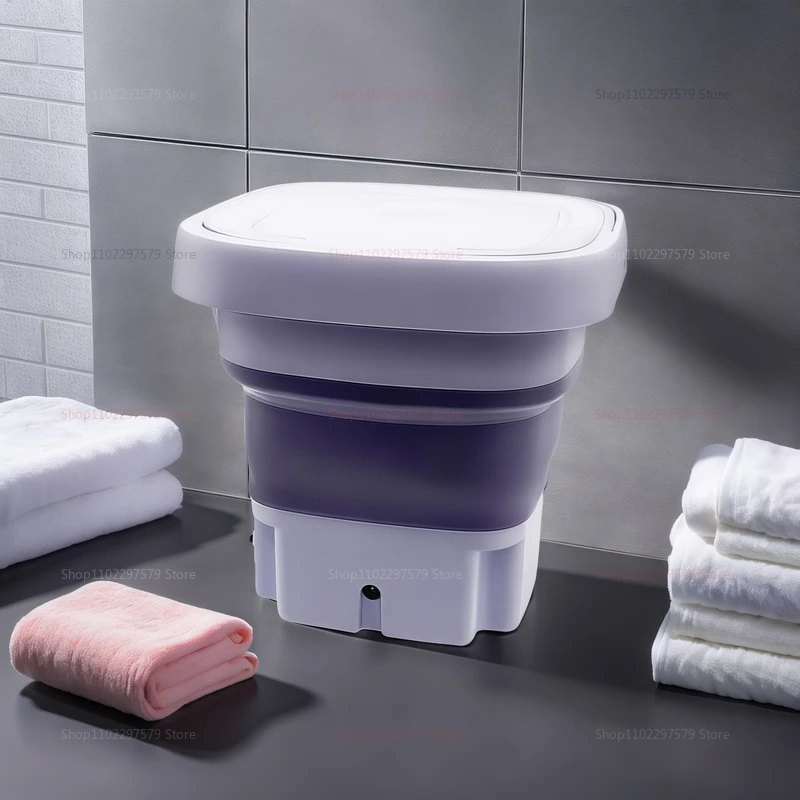 8L المحمولة للطي غسالة دلو المدمجة ملابس السفر الجوارب الملابس الداخلية الأنظف للمنزل التخييم الغسيل في الهواء الطلق